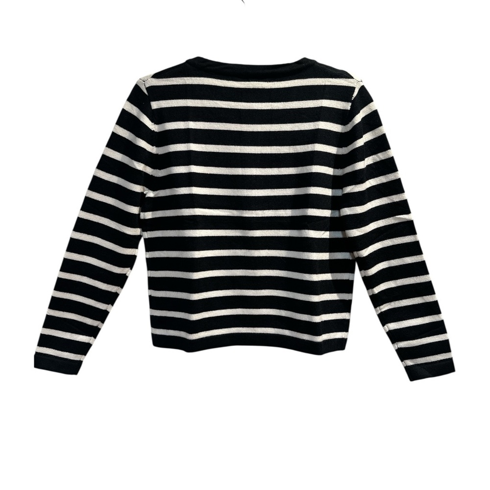 Anrabess NWT Black and White Striped Women's Sweater - Picture 3 of 10